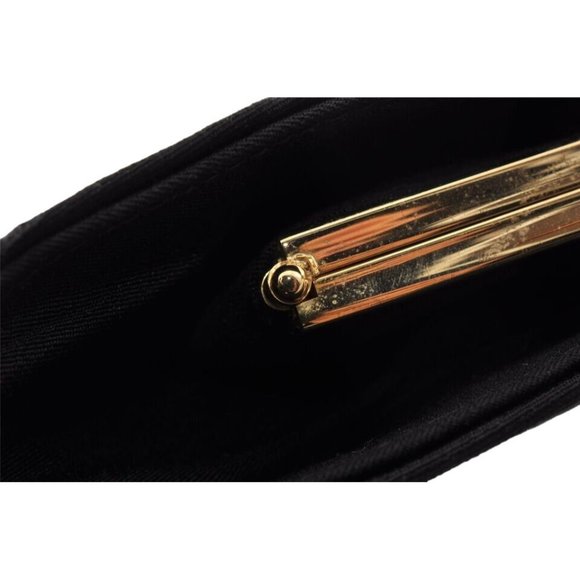 1960's Gucci mod black silk interlocking GG clutch purse - Picture 8 of 12